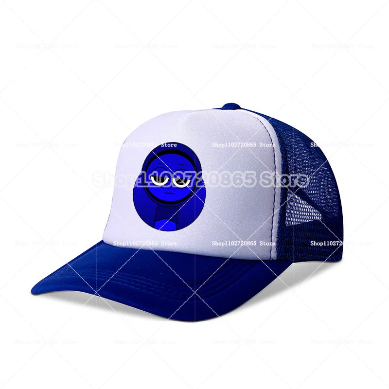 Sprunkis baseball sapka – egyszerű, divatos, sportos, alkalmi fejfedő – népszerű játék, anime-figurás sapkák – nyári napvédő sapka – születésnapi ajándék