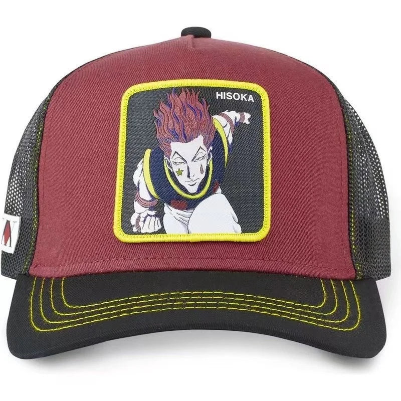 Hunter X Hunter sapka, nyári snapback baseball sapka, férfi hímzett hip-hop stílusú napellenzős, állítható trucker hálós sapka