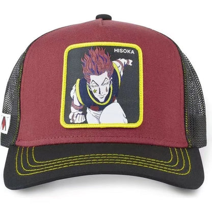 Hunter X Hunter sapka, nyári snapback baseball sapka, férfi hímzett hip-hop stílusú napellenzős, állítható trucker hálós sapka