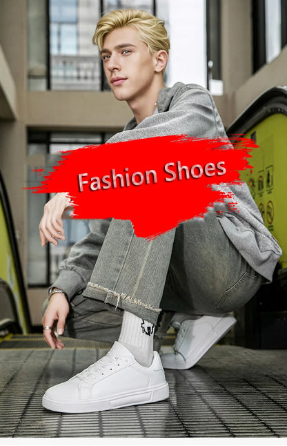 Sapatos de couro sintético para homem, ténis, sapatos casuais da moda, calçado de lazer para homem, ténis masculinos, calçado vulcanizado para homem, sapatos para casal, sapatos para mulher