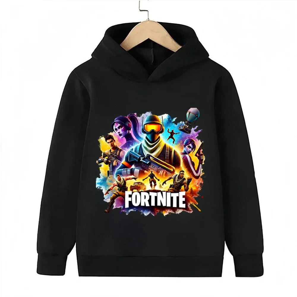 Fortnite Game Printed Children's Hoodies Cartoon Comfortable Suit Loose Long Sleeve Tops Autumn Winter Clothes