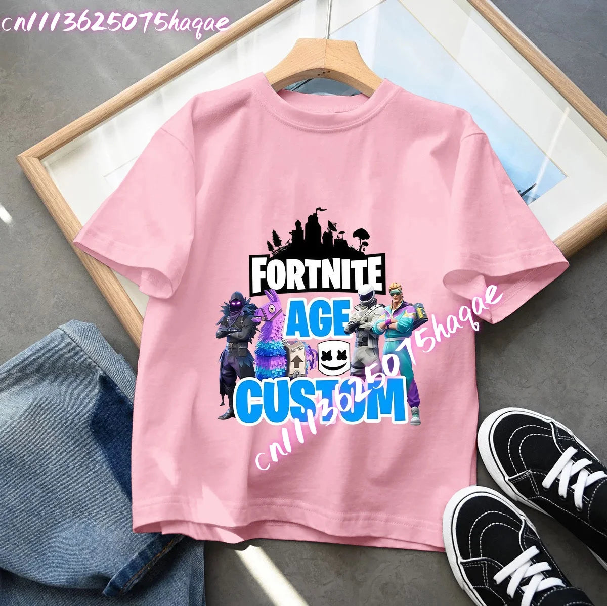 Fortnites Series Summer-børnetøj, hot game T-shirt til drenge og piger, tegneserieprint, kortærmede toppe til børn, sjove fødselsdagsgaver