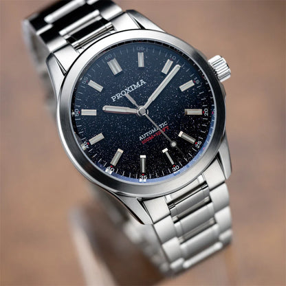 PX1746 New Mens Mechanical Watches Aventurine Dial 100M Waterproof Clock Sapphire Glass Automatic Men Watch Relogio Masculino