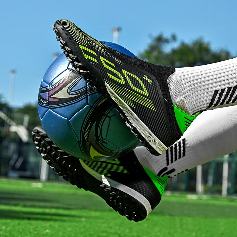 Chaussures de football pour hommes, crampons de football pour terrain en gazon, chaussures de sport pour entraînement, crampons de football antidérapants, crampons de football.