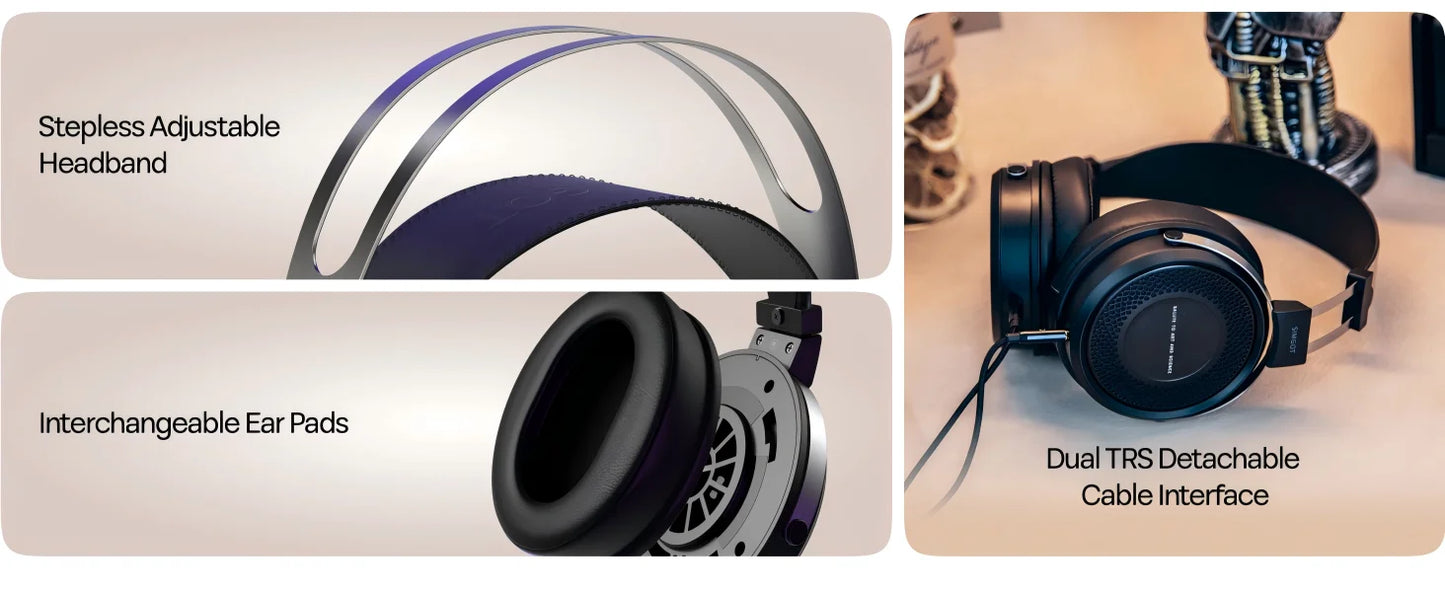 SIMGOT EP5 Auriculares con cable de alto rendimiento con transductor dinámico de 50mm – Headset gaming HiFi, baja impedancia, alta sensibilidad, sonido envolvente 7.1