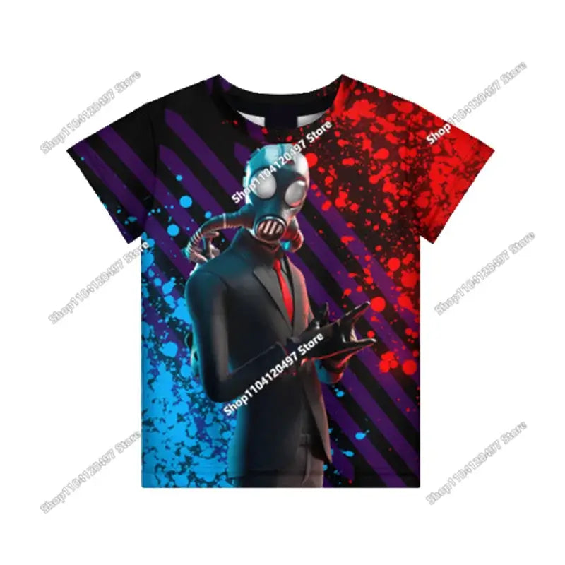 Anime Fortnite T-Shirts Girl Clothing T Shirt Boys White Cartoon Tees Baby Summer Shirts Cute Printed Tops Costume