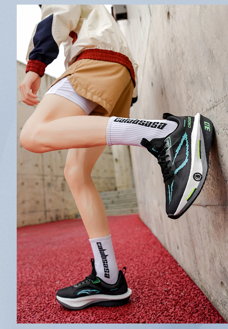 Scarpe da running con piastra in carbonio per maratona, uomo e donna, sportive, traspiranti, leggere, comode, da atletica e outdoor