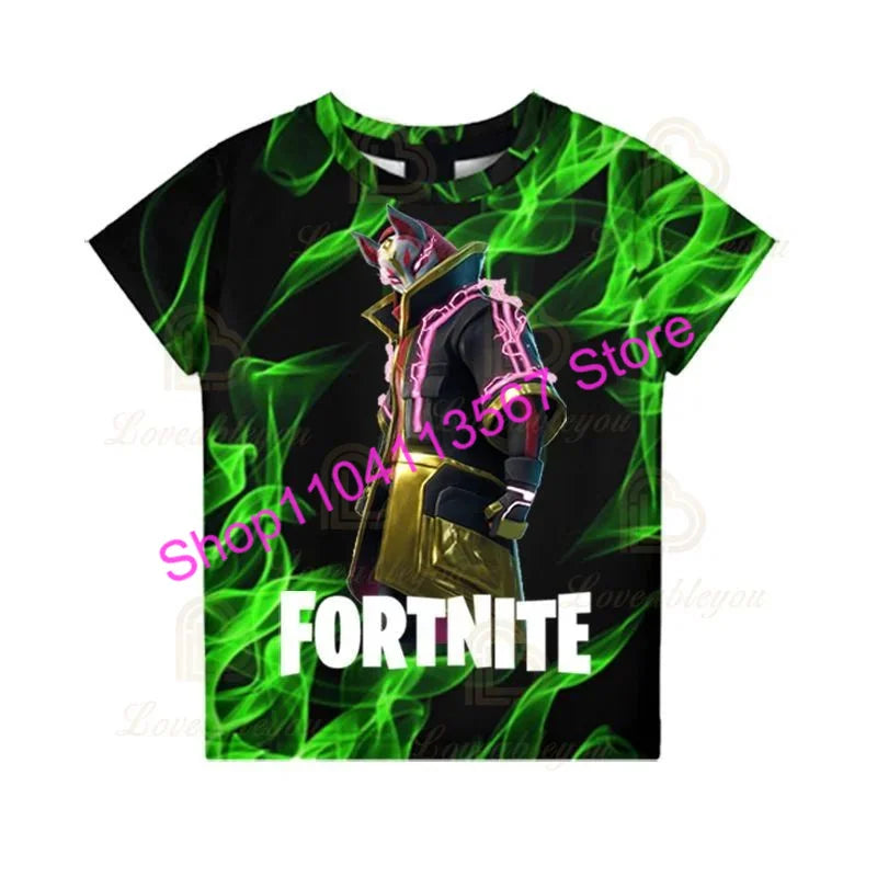 Christmas 3D T-shirt Zero Triggerfish Fortnite T-Shirt, Competitive Game Streetwear for Kids, Boys and Girls, Harajuku Teen Tees