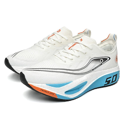 FourSeasons Ανδρικά Αθλητικά Sneakers CarbonPlate για Τρέξιμο, Αναπνεύσιμα Παπούτσια Μαραθωνίου για Αγώνες, Άνετα Παπούτσια Στίβου, Προπόνησης και Περπατήματος