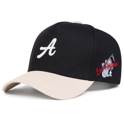 Unisex „A Letter Side Los Angeles” hímzéses baseball sapka, tavaszi-őszi, szabadtéri, állítható, alkalmi sapka, napvédő sapka, sportsapka