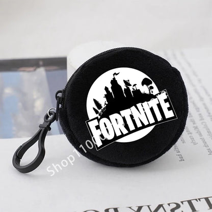 Fortnites Boys Girls Round Coin Purse Cute Fashion Cartoon Printing Large Capacity Cosmetic Bag Portable Handbag Birthday Gifts