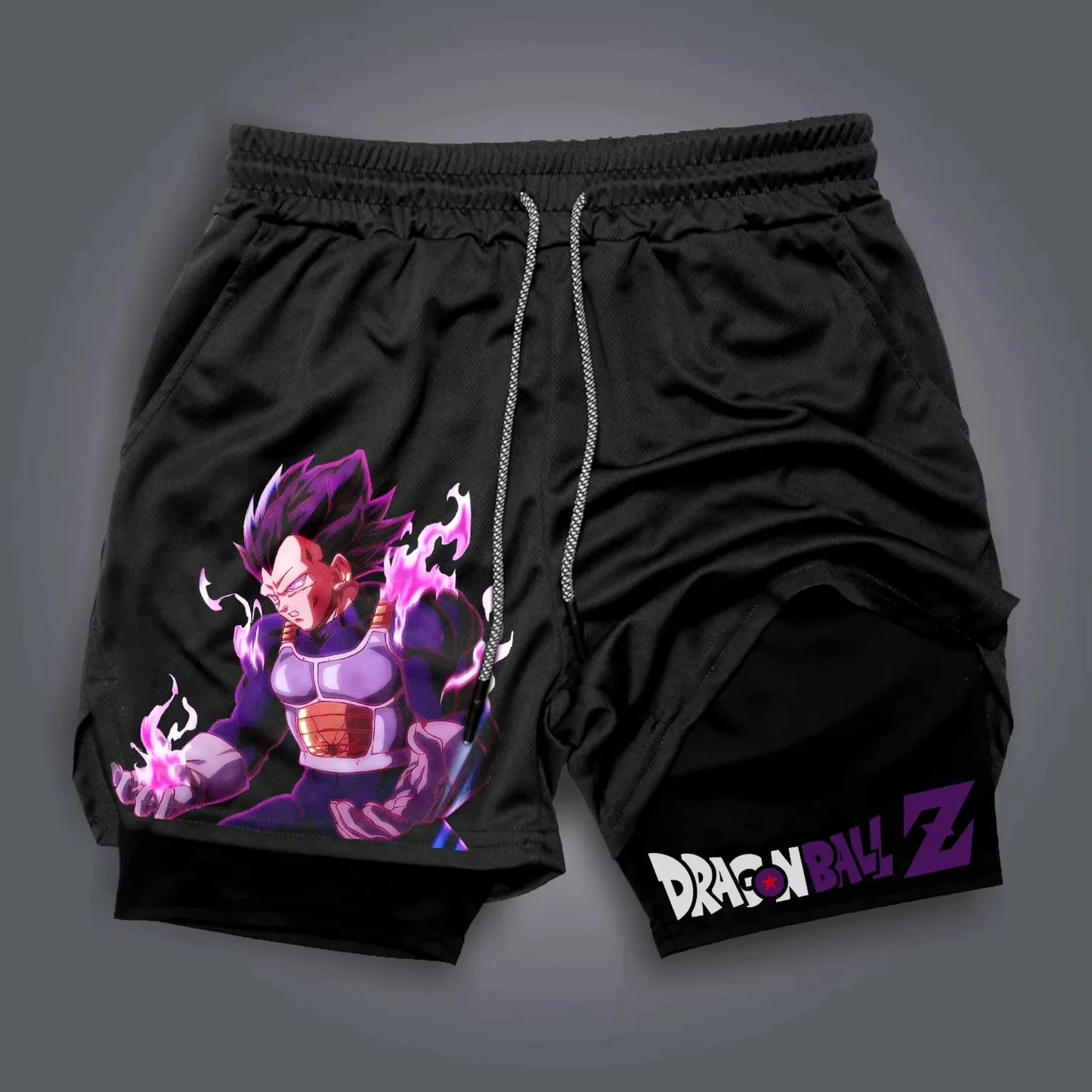 Dragon Ball GOKU Printed Double Layer Shorts Bandai Loose Men's and Women's Summer Sweating Breathable Sports Shorts