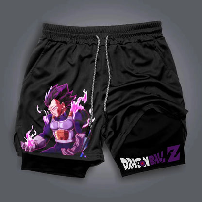 Dragon Ball GOKU Printed Double Layer Shorts Bandai Loose Men's and Women's Summer Sweating Breathable Sports Shorts