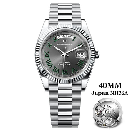 PAGANI DESIGN 2024 New DD40 NH36A Men's Watches Luxury Automatic Mechanical Watch For Men AR Sapphire Glass Date Wristwatch Men