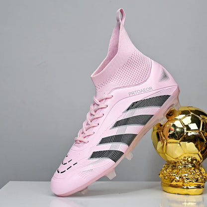New Men Football Boots Match Soccer Shoes Boys Sneakers Comfortable Professional Non-Slip TF/FG Ankle Sports Shoes Unisex
