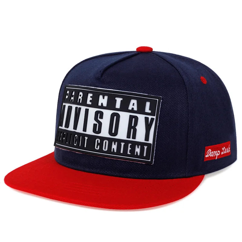 Casquette à visière plate, tendance, avec patch, à fermeture à pression, style hip-hop, à blocs de couleur, unisexe, légère, anti-UV, « dad hats » pour femmes et hommes