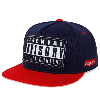 Casquette à visière plate, tendance, avec patch, à fermeture à pression, style hip-hop, à blocs de couleur, unisexe, légère, anti-UV, « dad hats » pour femmes et hommes