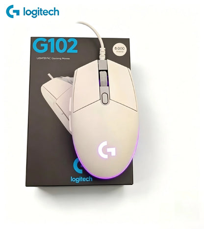 Logitech G102 Maus – kabelgebundene Gaming-Maus, 8000DPI, optisch, Esports G102 USB-Maus mit Kabel für PC