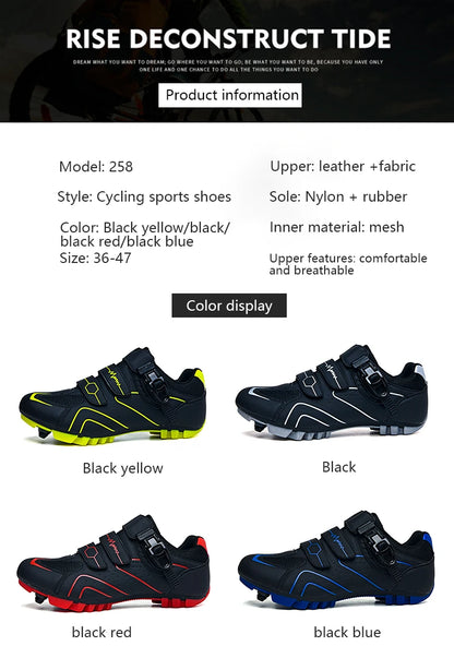 Men Road Bike Cycling Shoes Women Cycling Sports Shoes Compatible With SPD&Look Delta Cleats Outdoor Mountain Bike Cycling Shoes