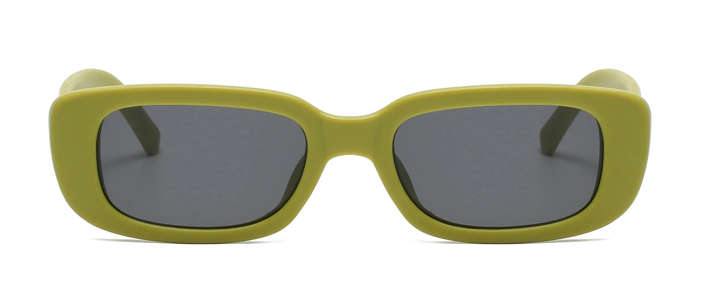 New Small Sunglasses Women Men Trendy Vintage Brand Designer Hip Hop Square Green Sun Glasses Female Eyewear UV400
