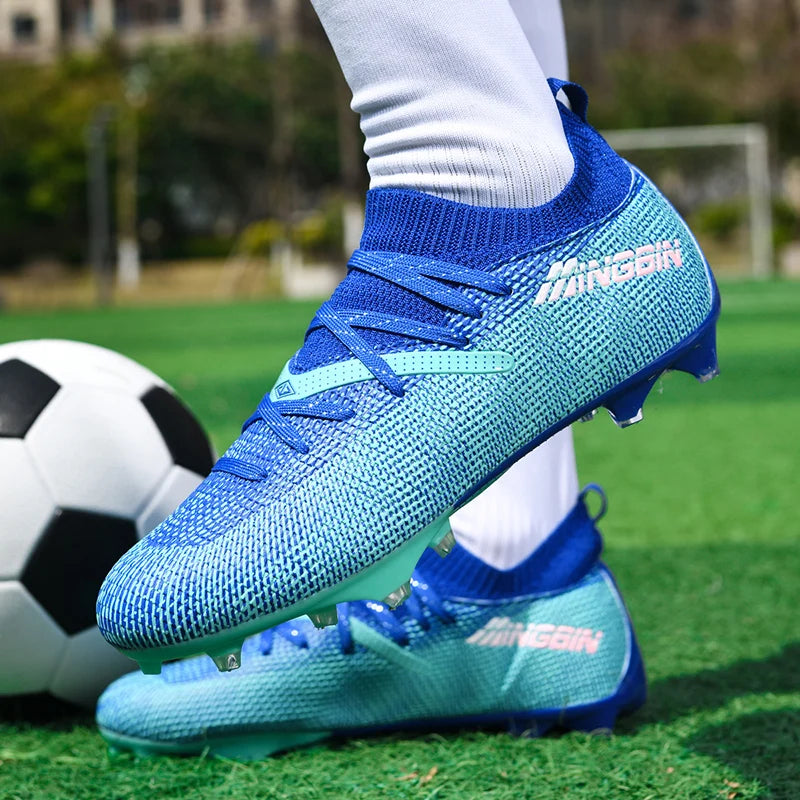 Chaussures de football en mesh respirant pour hommes, crampons de football professionnels, chaussures de football pour jeunes, antidérapantes, baskets pour hommes, Society Chuteira