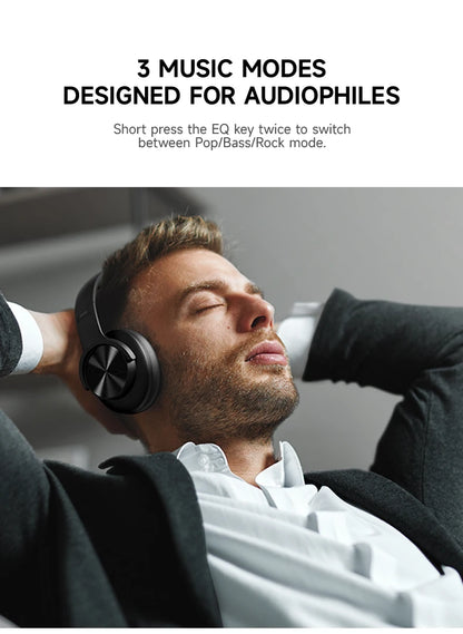 Picun B8 Wireless Bluetooth Headphones – 120H Playtime, Bluetooth 5.3, Low Latency Gaming Headset with Microphone & Deep Bass Sound