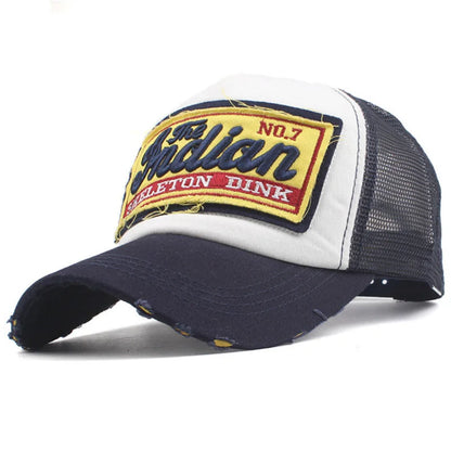 Casquette de baseball brodée avec lettrage, pour hommes et femmes, en maille respirante pour l'été, casquette snapback unisexe, style hip-hop, trucker, « Bone Gorras »