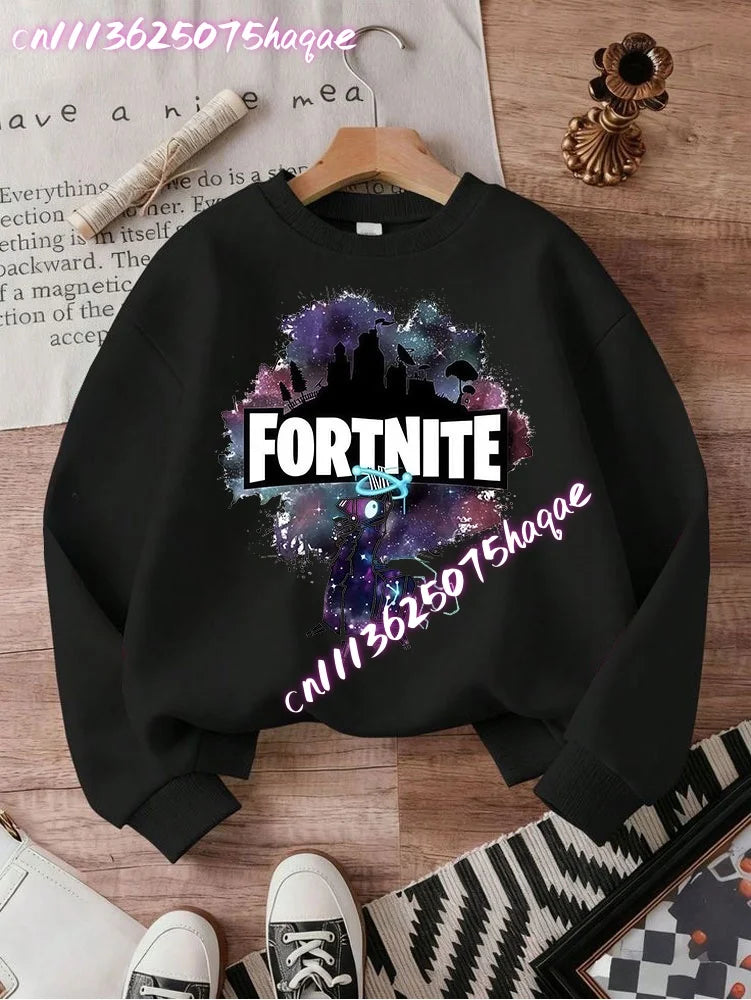 New Fortnites Kids Sweatshirts Cartoon Game Character Printed Hoodie Autumn Casuals Children Tops Winter Baby Boys Clothing