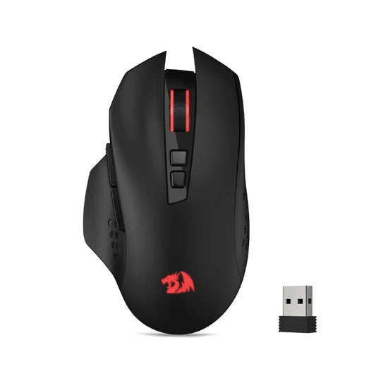 Brezžična gaming miška Redragon M656 Gainer, 4000 DPI, 2.4Ghz brezžična gamerska miška s 5 ravnmi DPI, 7 makro gumbi, rdeča LED-osvetlitev