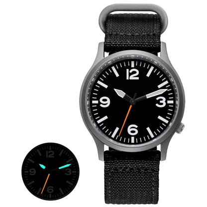 BERNY Full Titanium Watches for Men Super Luminous Sapphire Sports Field Quartz Men's Watch VH31 Wristwatch 5ATM Easy Read