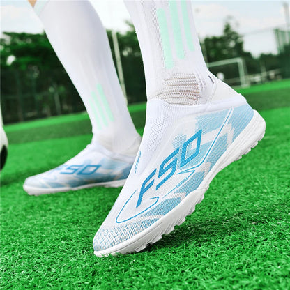 Men Soccer Shoes Cleats FG/TF Professional Original Women Football Boots Society Grass Indoor Training Unisex Non-Slip Sneakers.