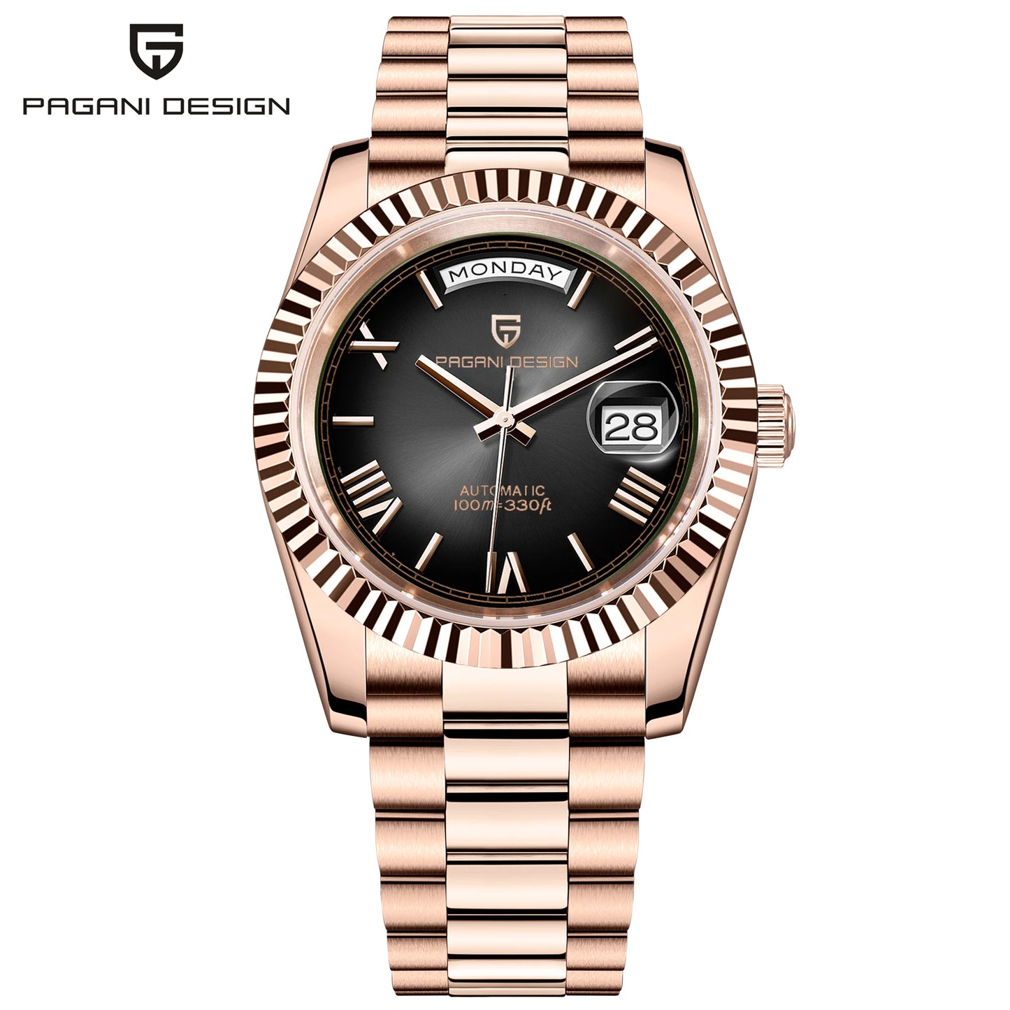PAGANI DESIGN Men's Watches Green Luxury Automatic Watch For Men ST16 Mechanical Wristwatch Men For 2025 New Stainless Steel