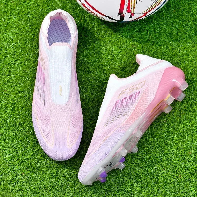 Nouvelles chaussures de football pour hommes, crampons longs antidérapants pour adultes, chaussures de sport pour garçons, crampons d'entraînement en plein air, respirantes et confortables