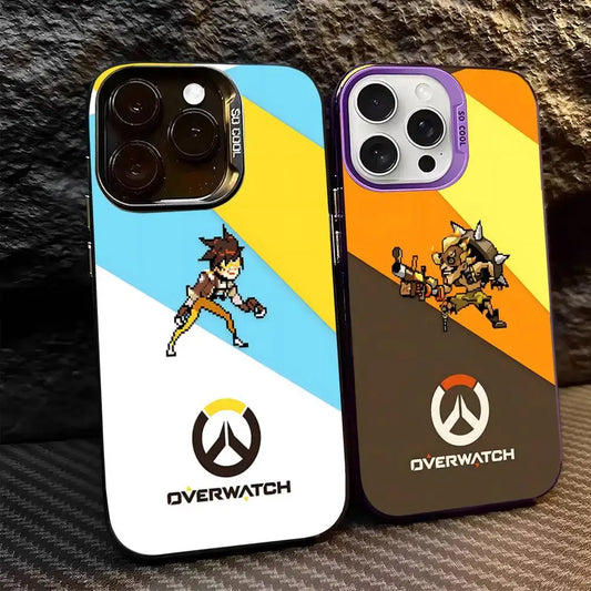 Game O-Overwatch Pixel Style Phone Case For IPhone 17 16 15 14 13 12 11 Pro MAX Matte Shockproof Back Anti Fall Matte Cover