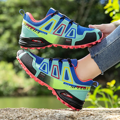 Scarpe da trekking da donna per attività outdoor, scarpe sportive da escursionismo, scarpe tattiche da caccia antiscivolo, scarpe da arrampicata traspiranti con lacci, ciclismo