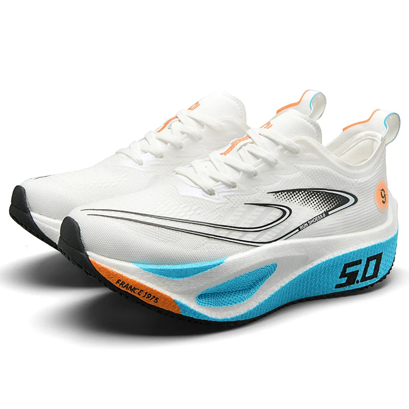 FourSeasons Ανδρικά Αθλητικά Sneakers CarbonPlate για Τρέξιμο, Αναπνεύσιμα Παπούτσια Μαραθωνίου για Αγώνες, Άνετα Παπούτσια Στίβου, Προπόνησης και Περπατήματος