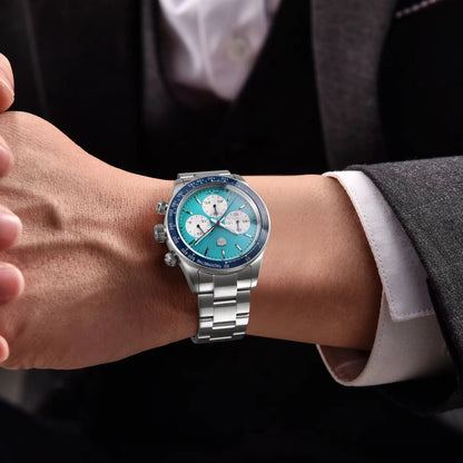 Rossitimi Casual Elegance Men Quartz Watch Light Luxury Premium Stainless Steel Sapphire Small Three-Pin Luminous Diving Watch
