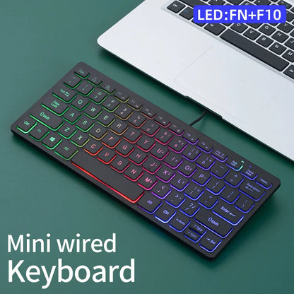 Mini Teclado com Fio APAYADO K1000 - Design Compacto e Portátil, Plug-and-Play, Ideal para Portáteis/Computadores, Resistente a Derrames