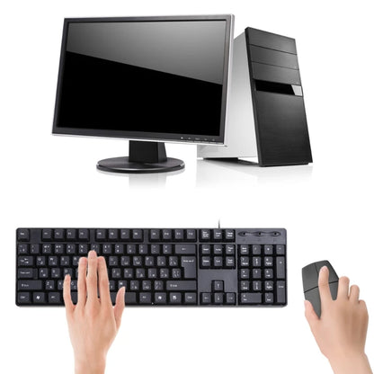Teclado ergonómico USB para PC, teclado ruso / teclado inglés DropShipping