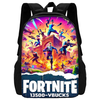 Hot-Game-Shooter-Fortnites-Kinderrucksack für Jungen und Mädchen, Schüler-Geburtstagsgeschenk, Unisex-Schultasche für Kinder, langlebiger Camping-Rucksack