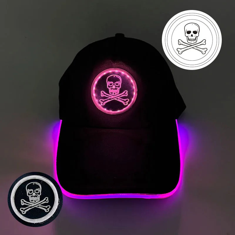 Modieuze lichtgevende baseballpet met LED-verlichting, hiphop-pet voor bar en club, fluorescerende hoed voor heren en dames, DJ-dansaccessoire en kostuumprop