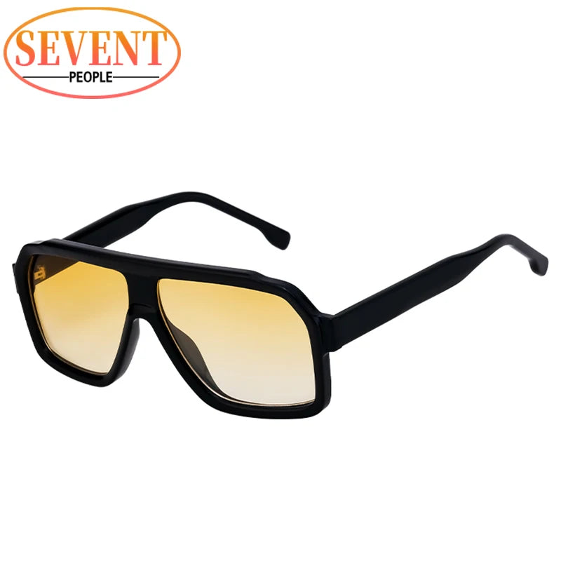 Classic Oversized Square Sunglasses Men 2026 Luxury Brand Trendy Metal Big Frame Goggles Eyewear Stylish Sun Glasses For Ladies