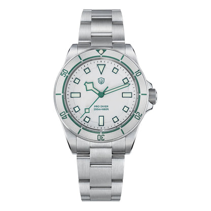 Watchdives WD1969 PRO Men Quartz Watch Sapphire Crystal Luminous Waterproof VH31Sweep Seconds Movement Stainless Steel Watches