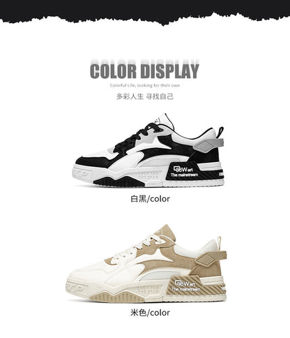 Pantofi sport noi de toamnă pentru bărbați, pantofi confortabili cu platformă pentru bărbați, tendință 2023, pantofi vulcanizați cu șireturi, sneakers casual albi, zapatillas