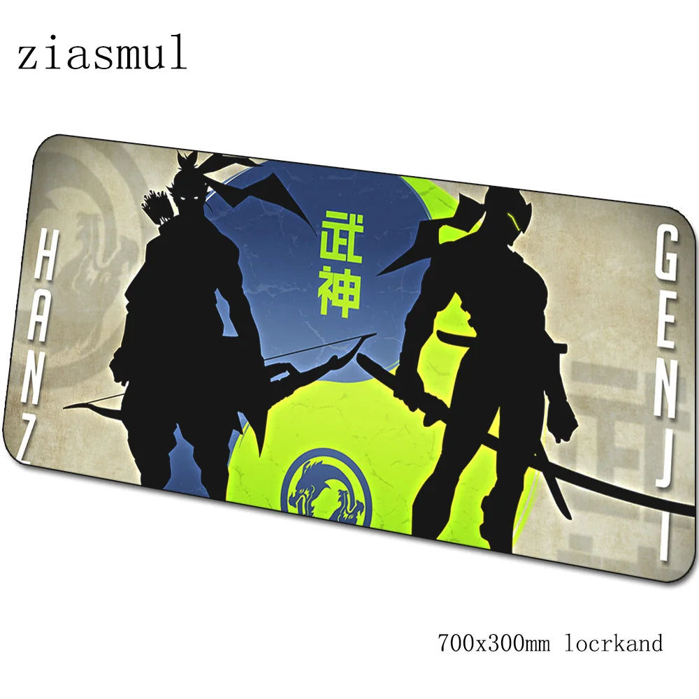 Overwatch pelės kilimėlis, animacinio stiliaus kompiuterio kilimėlis 700x300x3mm, didelis žaidimų pelės kilimėlis, Indie Pop klaviatūros kilimėlis PC žaidėjų stalui