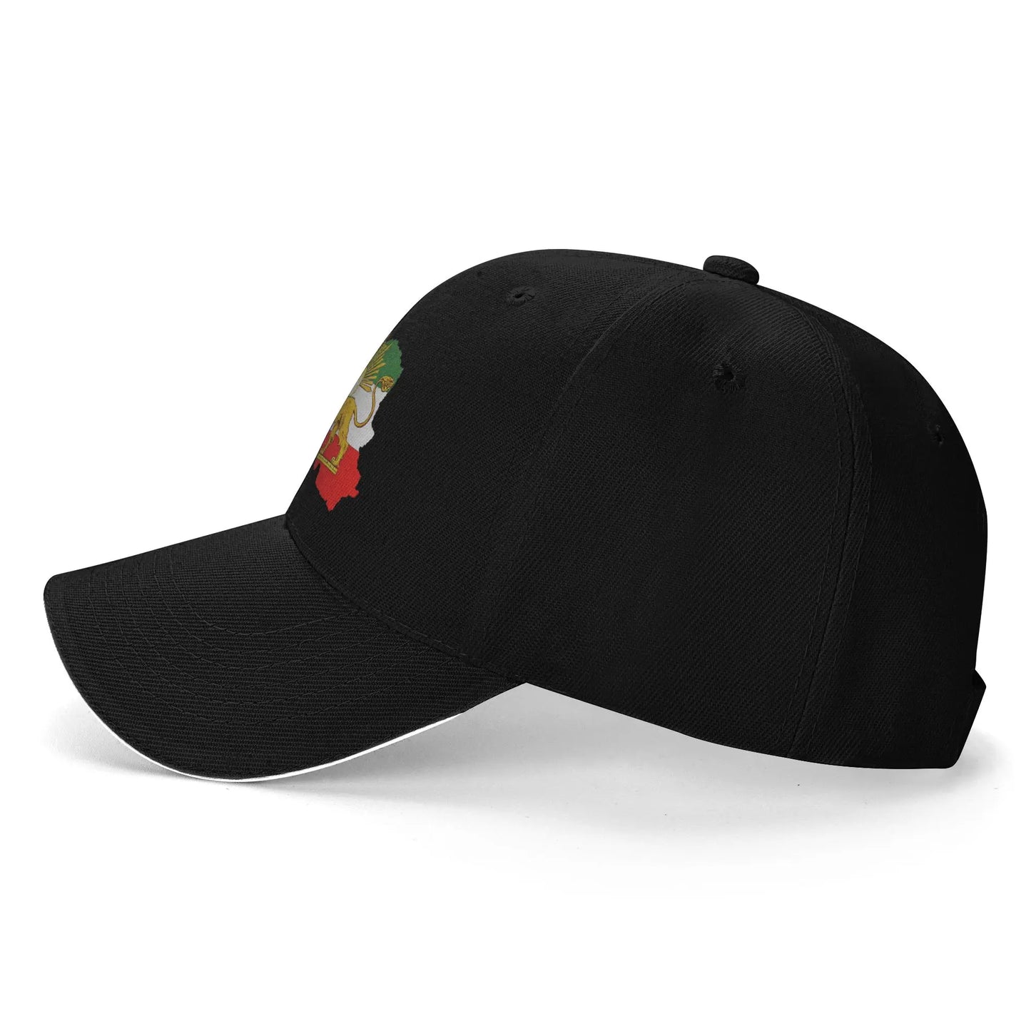 Iran Flag Map with Lion and Sun Emblem Vintage Persian Heritage Casual Baseball Cap Outdoor Trucker Hat Summer Baseball Caps