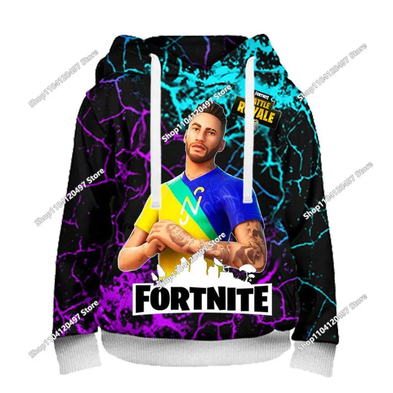 2025 New Fortnite Hoodies 3D Print Men's Hoodie Harajuku Long Sleeve Oversized Sweatshirt Man Hoodies Unisex Cosplay Clothing