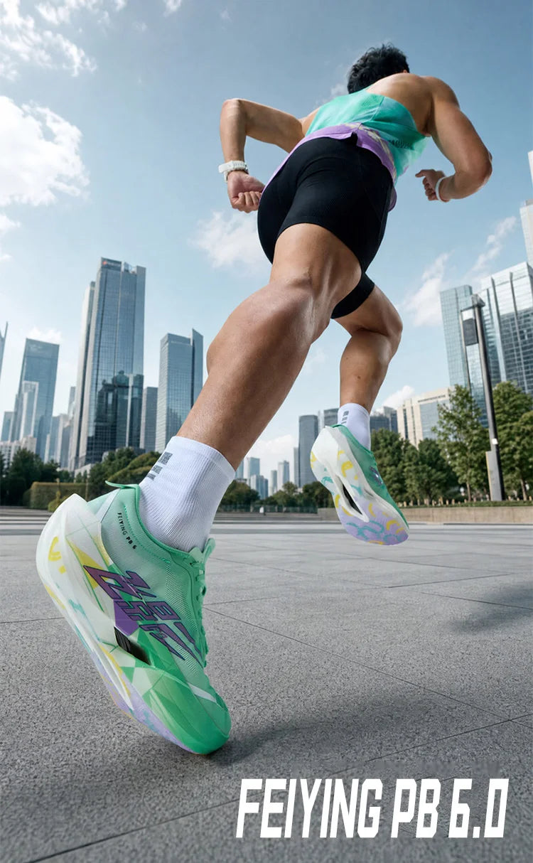 QIAODAN Feiying PB6.0 Ténis de corrida com sola de carbono para homem, ténis profissionais de maratona, ténis desportivos leves QDB023263299