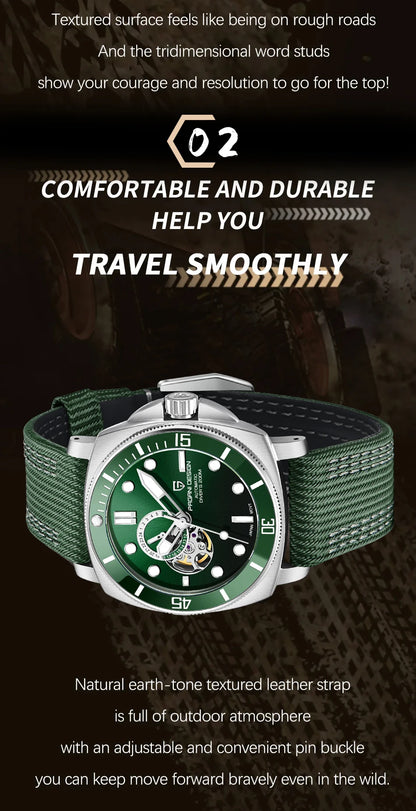 PD1736 PAGANI DESIGN 2025 Men Automatic Mechanical Watches Casual Fashion Sapphire Stainless Steel Diving TMI NH39 Men's Watch