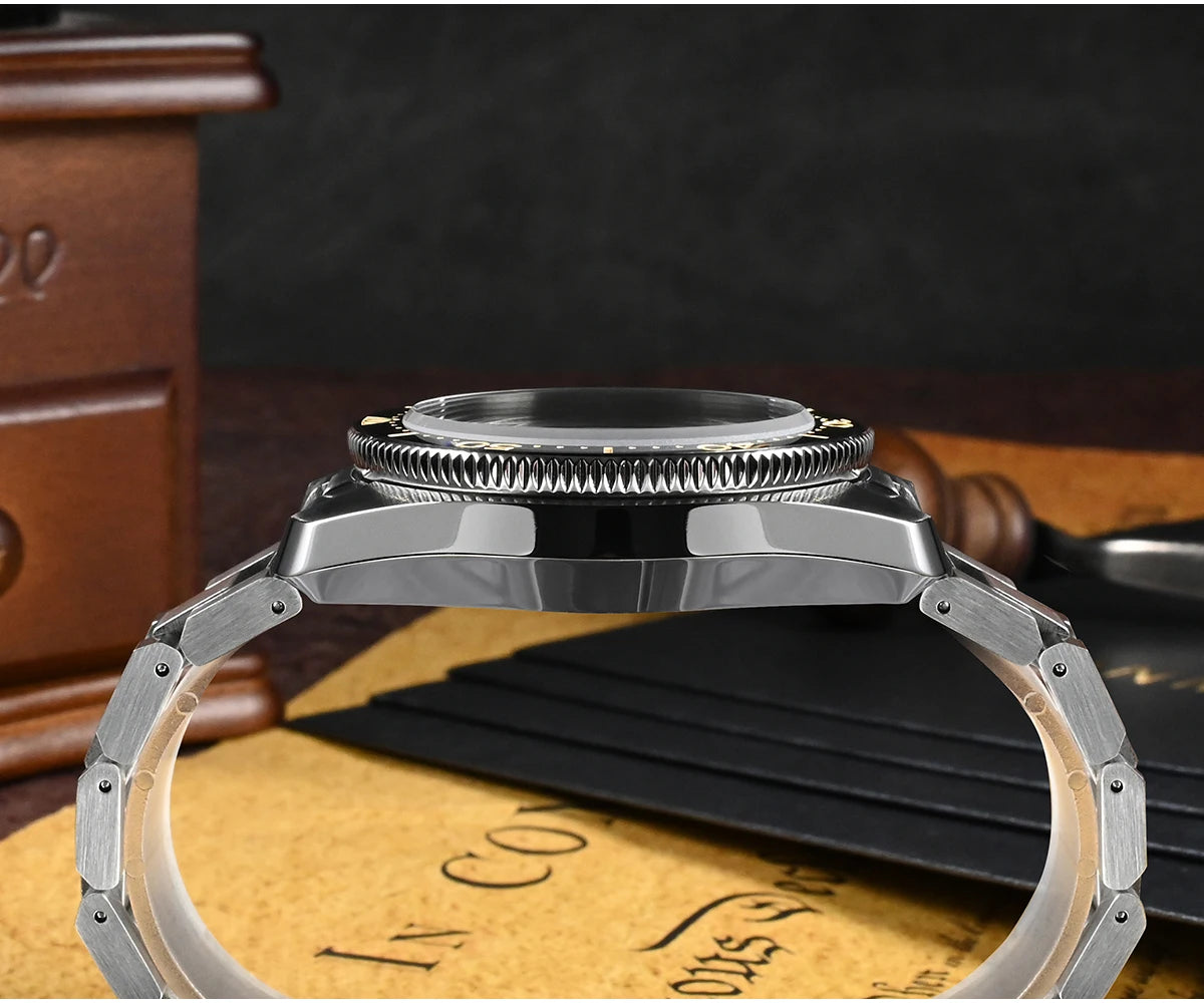 San Martin Design 44mm Men Diver Watch MM300 Sport Steel Vintage NH35 Automatic Mechanical Sapphire Waterproof 300M Lum SN0087